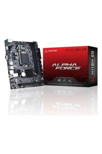 Arktek Mbı Arktek Alpha Force AK-H110M Eg H110 Chip 2xddr4 D-Sub HDMI 7.nesil Anakart ürün görseli 1