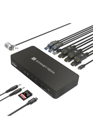 Echo 13 Üçlü 4k Dock Thunderbolt Dock – 3x 4k Monitör Destekli – Usb-c Dock Station ürün görseli 1