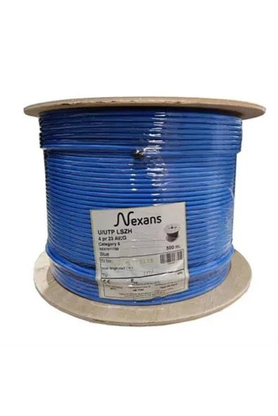 Cat 6 Halogen Free Utp 23awg Kablo 500m Mavi ürün görseli 1