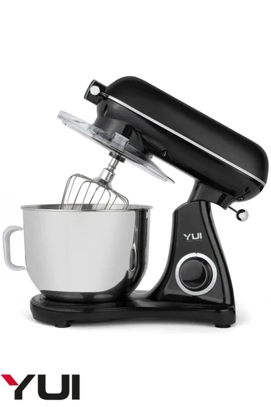 M122 1800 W 6 Litre Alüminyum Döküm Hamur Makinesi Stand Mikser Siyah ürün görseli 1