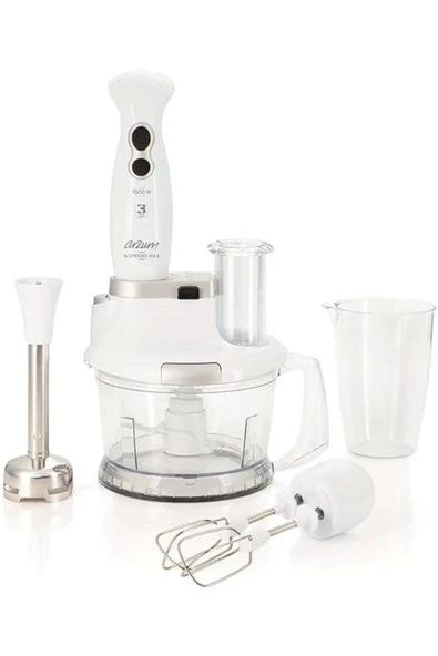 AR1004 Blender Seti, 800ml ve 1.5L Hazne, 1000W, Beyaz ürün görseli 1