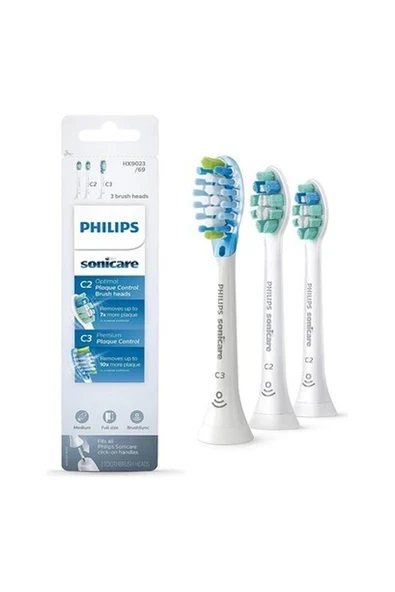 Philips Sonicare Diş Fırçası Başlıkları, C3 Premium ve C2 Optimal - HX9023/69 ürün görseli 1