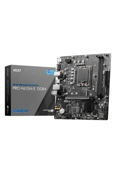 MB Pro H610M-E Ddr4 Soket 1700 Ddr4 3200(OC) HDMI VGA M.2 Usb3.2 1x 1g Lan Matx Anakart ürün görseli 1