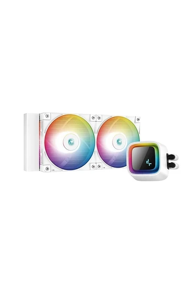 Deep Cool Nzxt DeepCool LS520 WH RGB 240mm Intel(1700p)-AMD Uyumlu Beyaz Sıvı Soğutucu ürün görseli 1