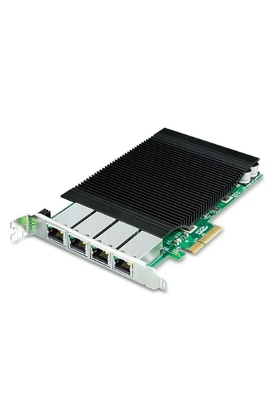 4-port 10/100/1000t 802.3at Poe+ Pcı Express Sunucu Kartı (120w Poe Bütçe, Pcıe X4, -10~60 Derece C) ürün görseli 1