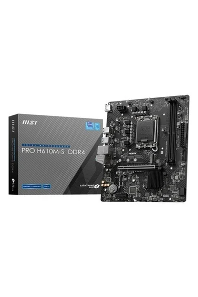Msı MB Pro H610M-S Ddr4 Soket 1700 Ddr4 3200(OC) HDMI  M.2 Usb3.2 1x 1g Lan Matx ürün görseli 1