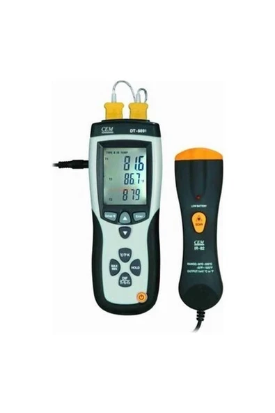 TT-TECHNIC Cem Dt 8891E 4 Girişli Dijital Datalogger Termometre ürün görseli 1