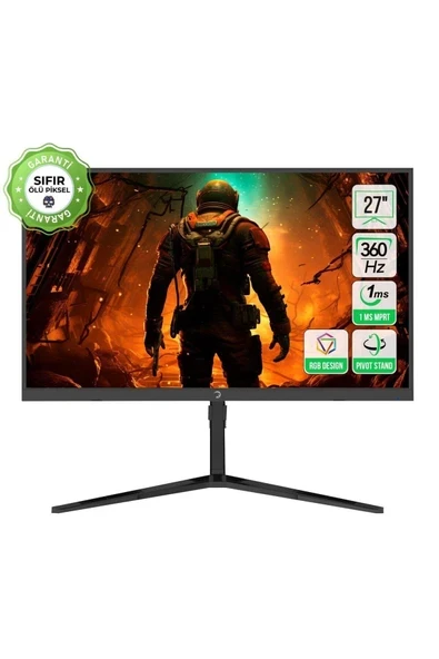 Gamepower Rapid  27'' 1ms 360Hz Flat IPS Rgb Pivot Gaming Monitör ürün görseli 1