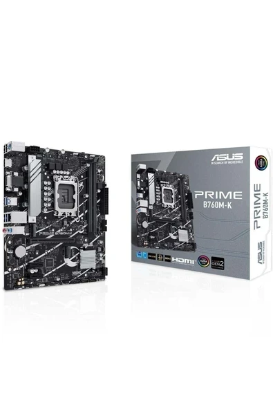 Prime B760m-k D5 Intel B760 Soket 1700 Ddr5 8000(OC)mhz Matx Gaming (OYUNCU) Anakart ürün görseli 1