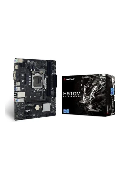 Biostar H510MHP Ddr4 3200MHZ M2 Hdmı VGA Ses Ethernet 10.11.nesil 1200 Pin Anakart ürün görseli 1