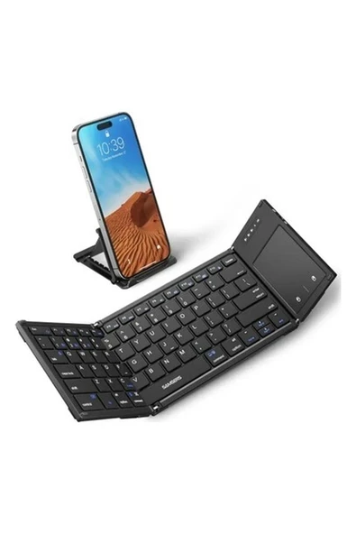 Samsers Dokunmatik Yüzeyli Katlanabilir Bluetooth Klavye Black ürün görseli 1