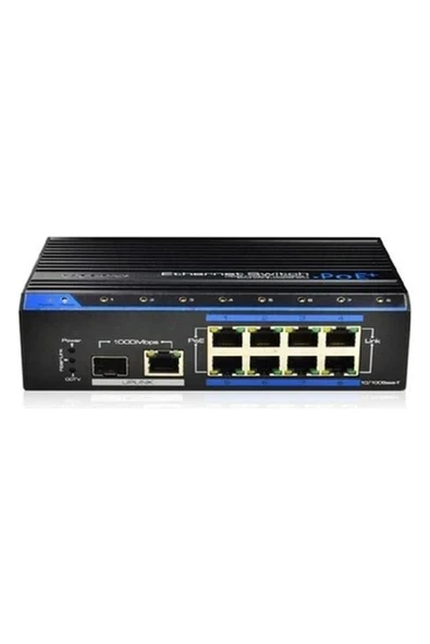 Utepo UTP7208E-POE-A1 8 Port 10/100MBPS Ethernet Endüstriyel Switch ürün görseli 1