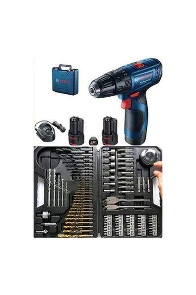Bosch Gsb 120 Lı Darbeli Matkap Vidalama ve 103 Parça Bosch Uç Seti ürün görseli 1