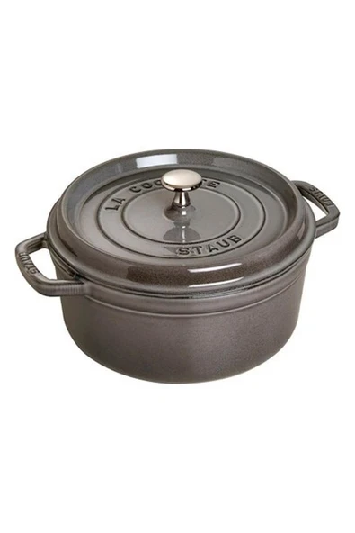 Staub La Cocotte Yuvarlak Döküm Tencere 24 Cm Grafit Gri 3,8 L ürün görseli 1