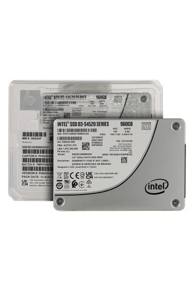 Intel D3-S4520 960GB Sata 3 SSD SSDSC2KB960GZ01 ürün görseli 1