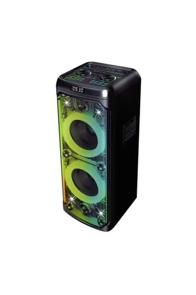 ACS-5 100W Güçlü Bluetooth Hoparlör | 2x2 10” İnç Speaker RGB LED Işıklı Parti ve Karaoke Hoparlörü ürün görseli 1