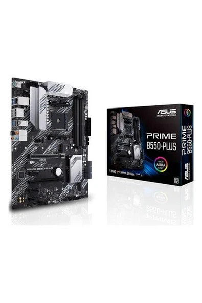 Asus Prıme B550-Plus Amd B550 Am4 DDR4 4400 Dp Hdmı Çift M2 Usb3.2 Argb Atx (Prıme B550-Plus) Anakart ürün görseli 1