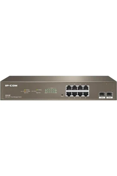 G3310F 8 Port Gigabit + 2x1 GB SFP Uplınk Cloud Yönetilebilir Rackmount Switch ürün görseli 1