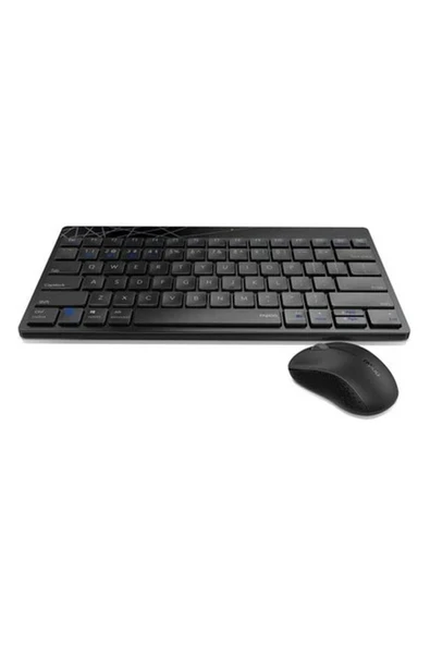 Rapoo 8000M Model Çok Modlu Türkçe Klavye ile Optik Mouse Set Siyah ürün görseli 1