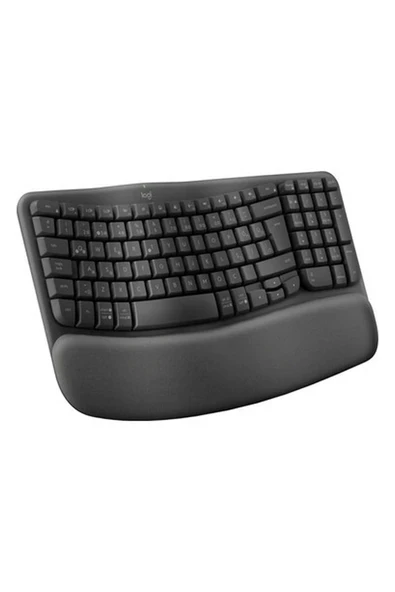 W Keys Kablosuz Dolgulu Avuç Içi Destekli Ergonomik Klavye, Konforlu Doğal Yazma, Easy-Switch, Bluetooth, Logi Bolt Alıcı, Çoklu Işletim Sistemleri, Windows/mac Için, Türkçe Q, Siyah ürün görseli 1