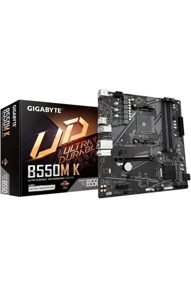 GIGABYTE B550M-K DDR4 HDMI-DP PCIE 4.0 AM4 mATX ürün görseli 1