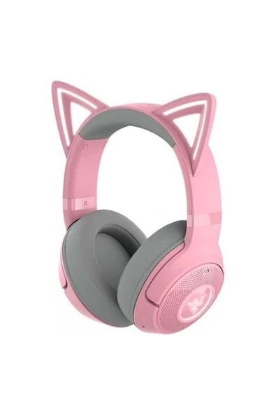 Kraken Kitty V2 Bt - Kitty Kulaklı Kablosuz Bluetooth Rgb Kulaklık (Bluetooth 5.2, Triforce 40 mm Sürücüler, Entegre Işınlama Gürültü Önleyici Mikrofon, 40 Saate Kadar Pil Ömrü) Kuvars Pembe ürün görseli 1