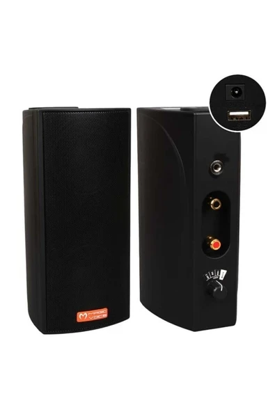 MV-19 2x7.5 CM 40 Watt Komütatörlü Hat Trafolu Siyah Sütun Hoparlör (2'li Takım) (5267) ürün görseli 1
