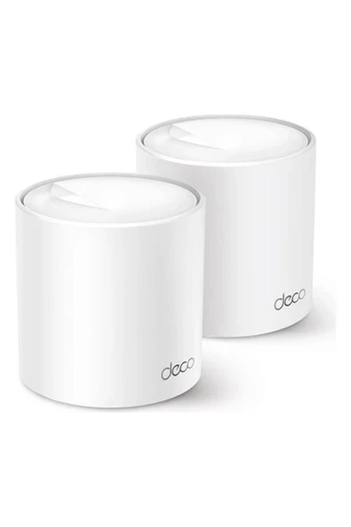 TP-Link Deco X60 (2-Pack) | Wi-Fi 6 Mesh Sistemi | AX5400 Mbps Hız | Fiber Uyumlu | Çift Bant | Gigabit Port | 150 Cihaz | 490 m² Kapsama | WPA3 | Mobil Uygulama ile Kolay Kurulum ürün görseli 1