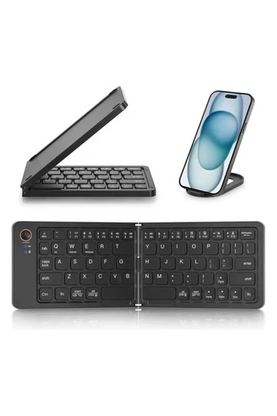 Jphtek Dokunmatik Yüzeyli Katlanabilir Bluetooth Klavye Black ürün görseli 1