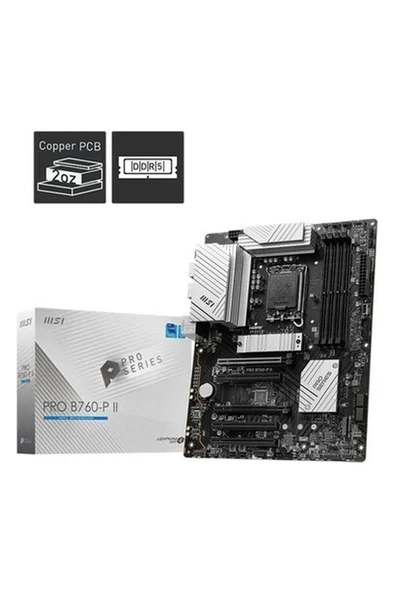 Msı Pro B760-P Iı 7200MHZ 1xhdmı 1xdp 2xm.2 USB 3.2 Atx 1700P (12. / 13. ve 14. Nesil Işlemci Uyumlu) ürün görseli 1
