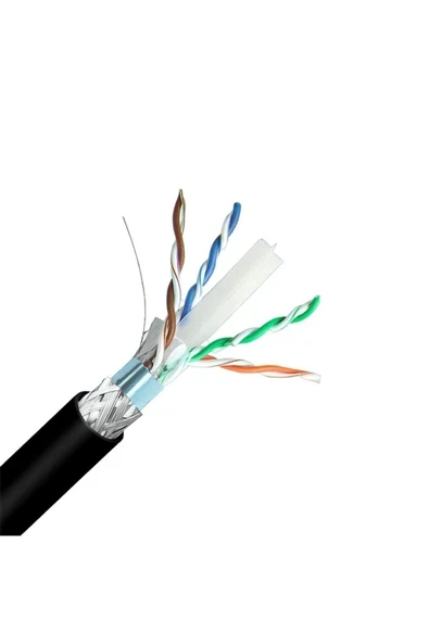 INCA ICAT6-500AG OUTDOOR S/FTP 23 AWG LSZH NETWORK CABLE 500 M SİYAH ürün görseli 1