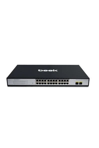 L2 Web Smart Switch 24 x 10/100/1000Mbps IEEE802.3af/at PoE+ port (Port başına 30.8 w ürün görseli 1