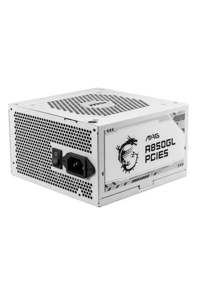 Msı Mag A850GL Pcıe5 Whıte 850W 80+Gold Power Supply ürün görseli 1