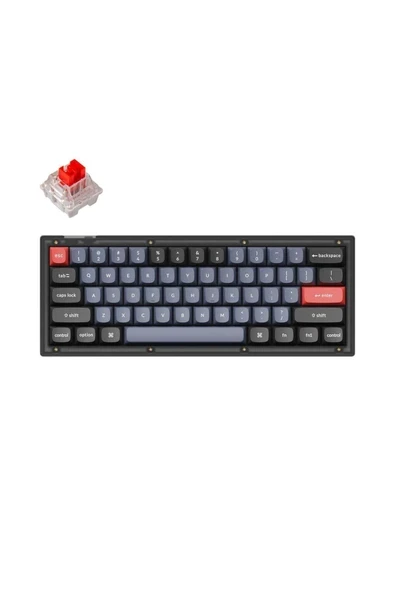 Keychron V4 Qmk Custom - Keychron K Pro Red Switch -Rgb- Hot Swap - Mechanical Keyboard Full Assembled -Frosted Black ürün görseli 1