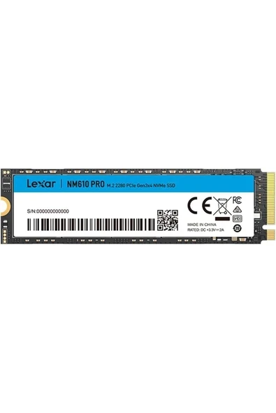 snShop NM610PRO 2TB SSD, M.2 2280 PCIe Gen3x4 NVMe 1.4 dahili, 3300 MB/sn'ye kadar okuma, 2600 yazı ürün görseli 1