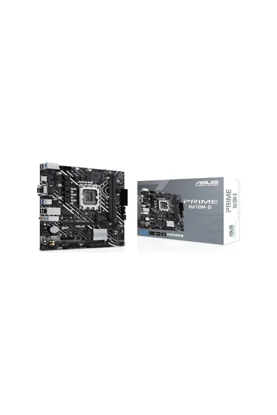 Asus Prıme H610M-D Intel H610 Lga1700 Ddr5 5600 Hdmı Vga M2 Usb3.2 Com Matx (Prıme H610M-D) Anakart ürün görseli 1
