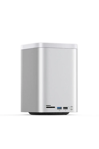M435 Mini Tower Mac Mini 2024 Workstation-M.2 NVMe,2xHDDYuvalı,RAID,USB 3.2,Type-C,SD/TFCard ürün görseli 1