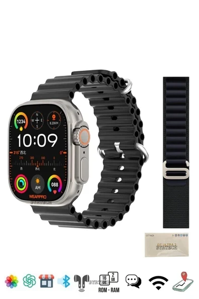 DT Ultra 2 WiFi/Navigasyon/Mesaj Yanıtlama/Uygulama Market Destekli 4G Android Watch 10 Akıllı Saat ürün görseli 1