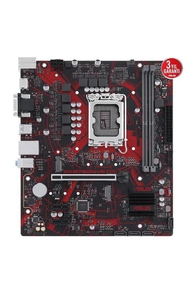 ASUS EX-B760M-V5 D4-CSM 5333MHz(OC) M.2 HDMI VGA mATX 1700p ürün görseli 1