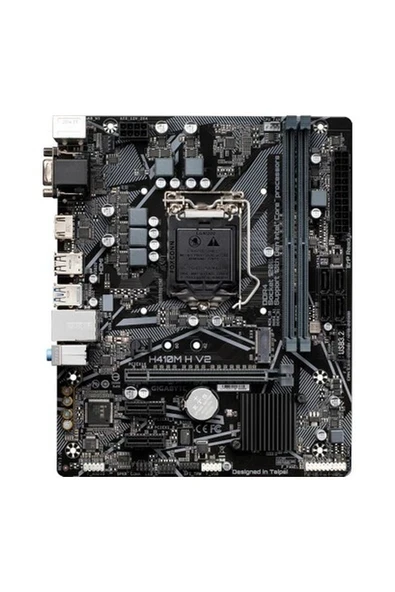 Gigabyte H410M H V2 Sata,m2 Ddr4 2933MHZ USB 3.2 VGA HDMI Ses G.lan 1200P Anakart ürün görseli 1