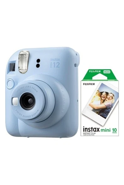 Instax Mini 12 Mavi Fotoğraf Makinesi ve 10'lu Mini Film ürün görseli 1