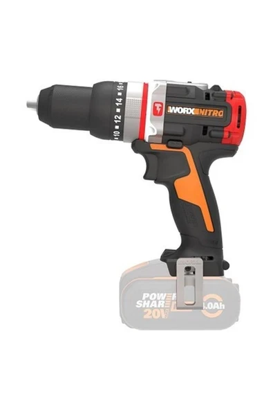 Worx WX354.9 20 Volt Kömürsüz Profesyonel Darbeli Şarjlı Matkap (Akü Dahil Değildir) ürün görseli 1