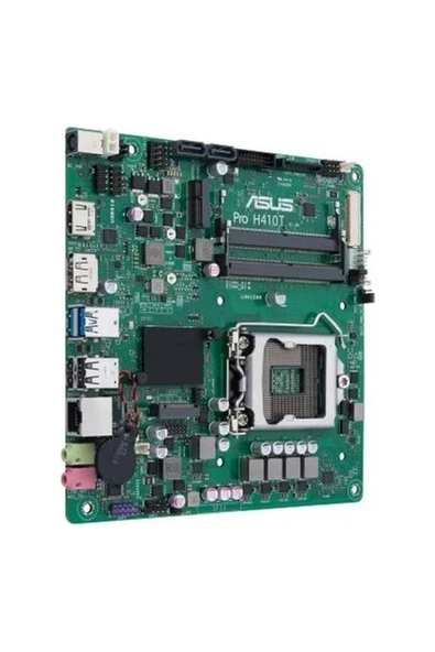 Asus Pro H410T/CSM Intel H410  DDR4 2933 MHz Lga1200 Thin Mini ITX Anakart ürün görseli 1