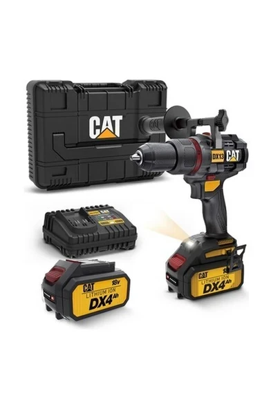 Cat DX13.1 - 18 Volt - 4.0 Ah Li-İon 80NM Çift Akülü Kömürsüz Şarjlı Darbeli Matkap ürün görseli 1