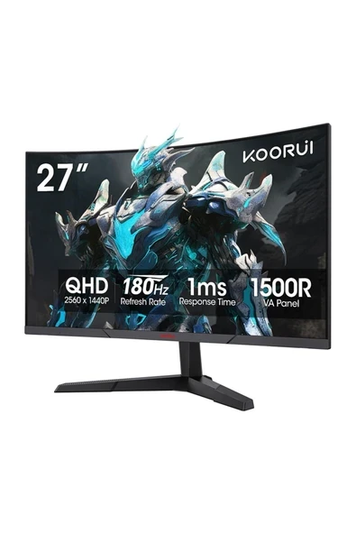 1ms 180Hz 27\" 2560x1440 QHD Curved Gaming Monitör 27E6QCA ürün görseli 1