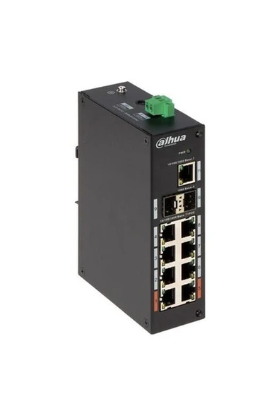 Dahua 8-Port 120W Full Poe DH-PFS3211-8GT-120 10/100 2x-Uplınk Endüstriyel Swıtch ürün görseli 1