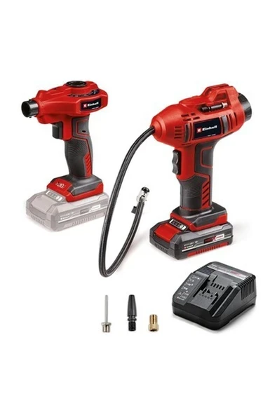 Akülü Araç Hava Kompresörü Ce-Cc 18 Li + Akülü Hava Pompası Ce-Ap 18 Li Power X-Change Set (18 V, Aksesuarlar Dahil, 1x 2.0 Ah Akü ve Şarj Cihazı Dahil) ürün görseli 1