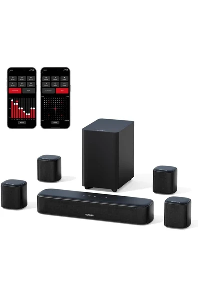 Aura A40 7.1 Kanal Soundbar4 Subwoofer Uygulama Kontrollü Sinema Ses Sistem Hoparlör U2601 ürün görseli 1