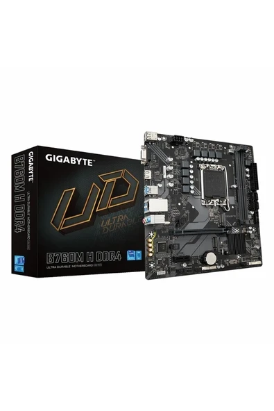B760M H DDR4 (3200MHz)OC M.2 VGA/HDMI PCIe 4.0 1700P mATX Anakart ürün görseli 1