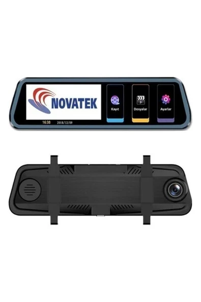 Woodhub NT910 64GB Hafıza Kartı 10 Inç Dokunmatik IPS Ekran Çift Yön Dikiz Aynalı Araç Kamerası ürün görseli 1